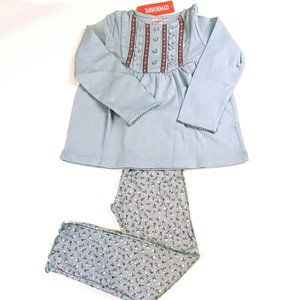 NWT Gymboree Girl Rose Print Legging & Ribbon and Ruffle A-Line Top Size 5T